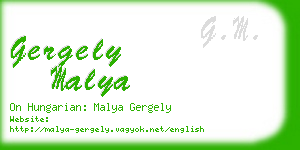 gergely malya business card